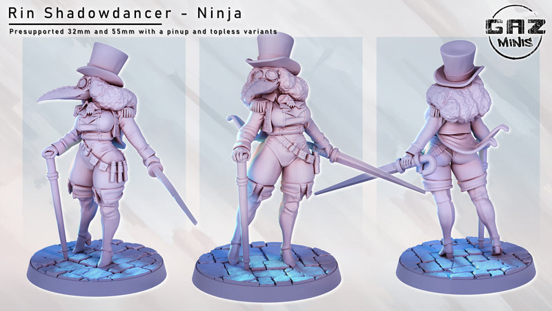 Plague Doctor Ringleader Zara | Fantasy Pin-Up | Fantasy Miniature | Gaz Minis | [Multi-Listing]
