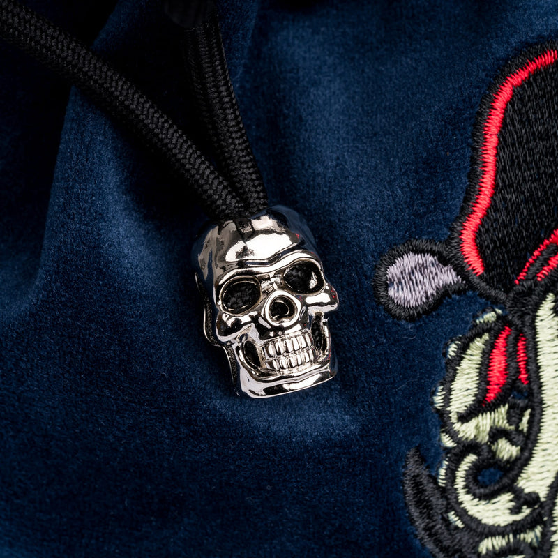 Plunderpus | Flannel Drawstring Dice Bag | Blue