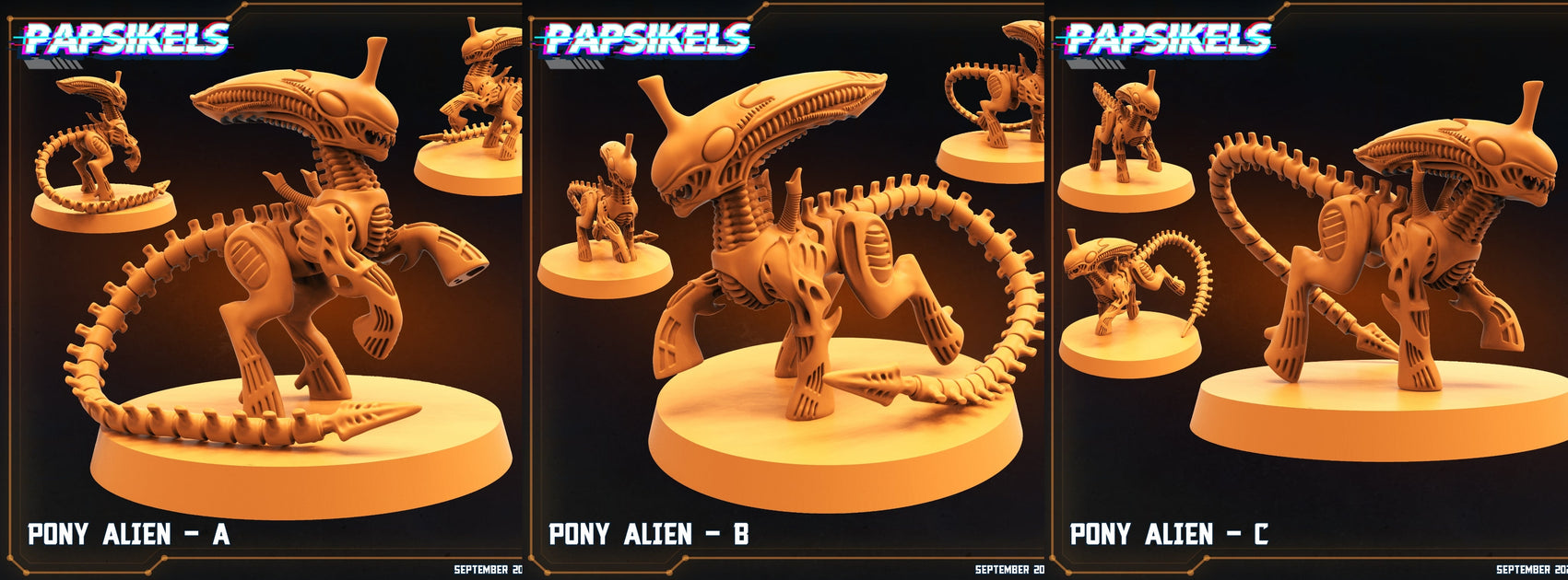 Pony Alien Miniatures | Alien Wars II | Sci-Fi Miniature | Papsikels ...