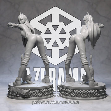 Power | Pin-Up Statue Fan Art Miniature Unpainted | Azerama