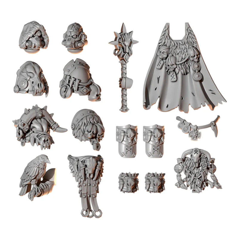 Priest Hero Pack | Primal Hounds | Conversion Bits For 28mm 32mm Sci-fi Space Knights