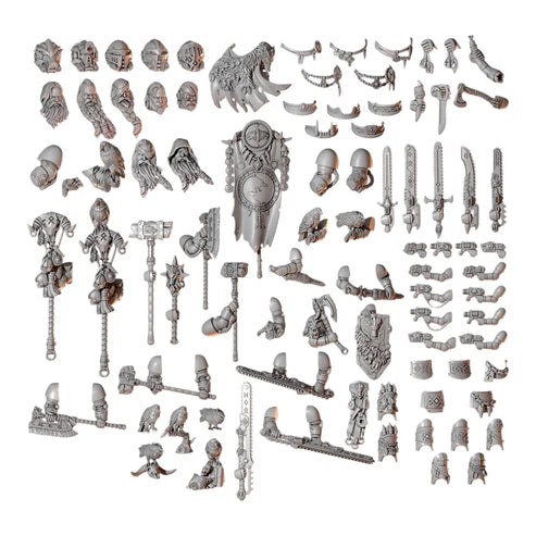 Primal Hounds Big Warrior Upgrade Pack | Conversion Bits For 28mm 32mm Sci-fi Space Knights