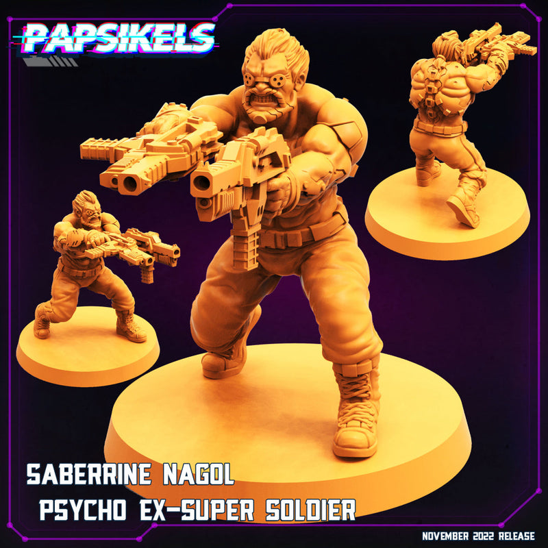 Psycho Ex-Super Soldier Miniatures | Cyberpunk | Sci-Fi Miniature | Papsikels TabletopXtra