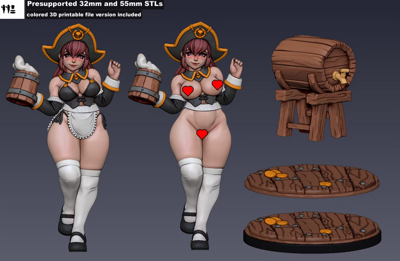 Hilda Hops Oktoberfest | Fantasy Pin-Up Miniature | Gaz Minis