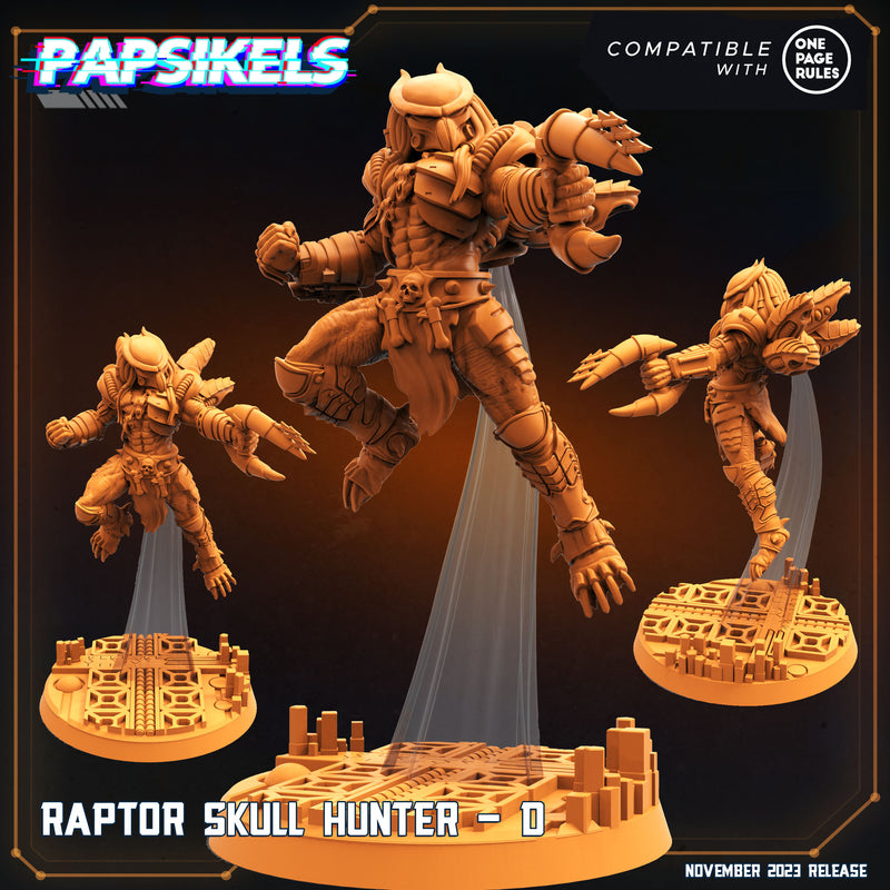 Raptor Skull Hunter Miniatures | Skull Hunters 2 | Sci-Fi Miniature | Papsikels
