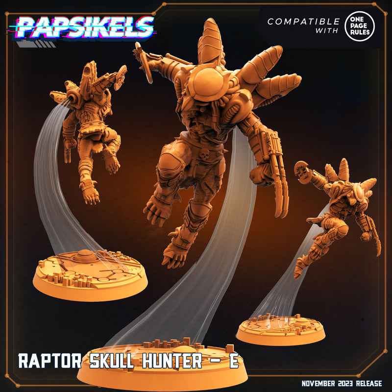 Raptor Skull Hunter Miniatures | Skull Hunters 2 | Sci-Fi Miniature | Papsikels