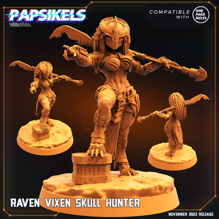 Raven Vixen Skull Hunter | Skull Hunters 2 | Sci-Fi Miniature | Papsikels