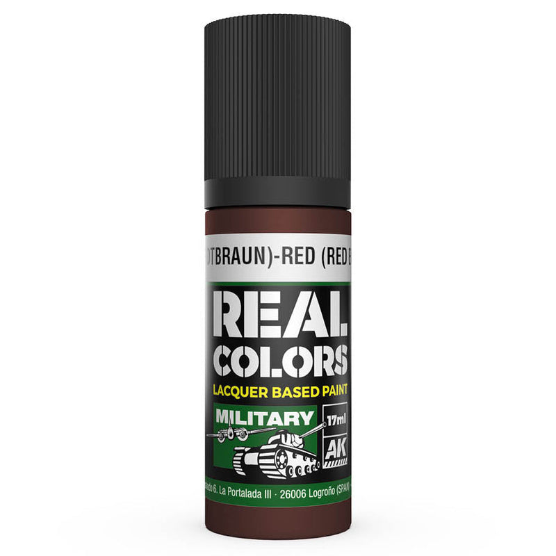 AK Interactive Real Colors - Rot (Rotbraun)-Red (Red Brown) RAL 8012 (RC862)