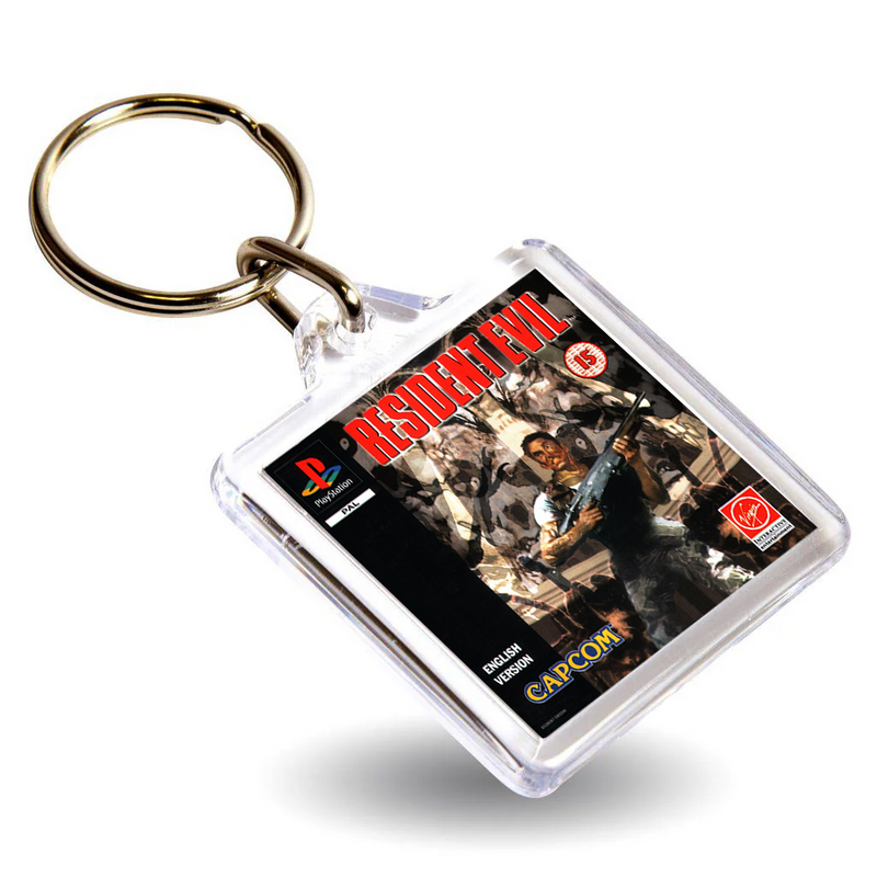 Resident Evil Gen V Inspired Game Cover Art Keyring - Dual Sided Box Art