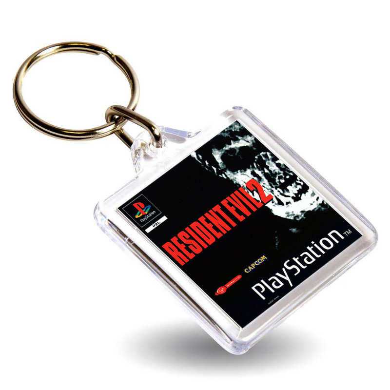 Resident Evil Gen V Inspired Game Cover Art Keyring - Dual Sided Box Art