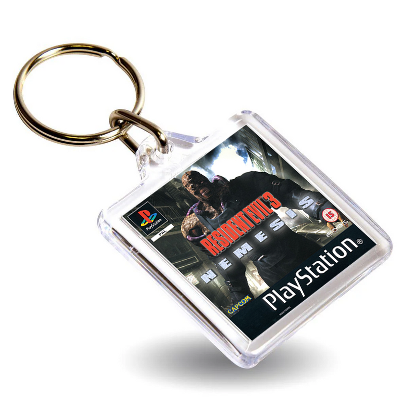 Resident Evil Gen V Inspired Game Cover Art Keyring - Dual Sided Box Art