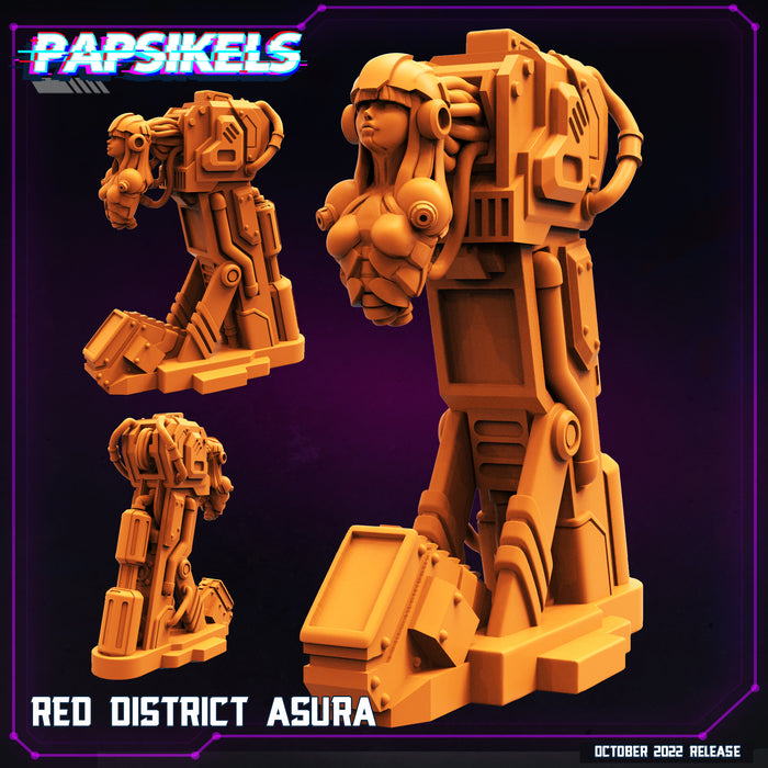 Red District Asura | Cyberpunk | Sci-Fi Miniature | Papsikels