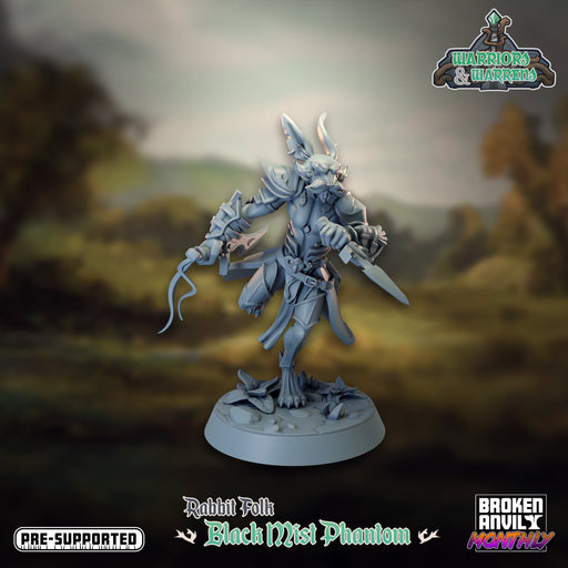 Rabbit Folk Black Mist Phantom | Warriors and Warrens | Tabletop RPG Miniature TabletopXtra