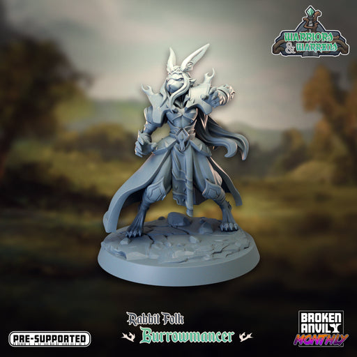 Rabbit Folk Burrowmancer | Warriors and Warrens | Tabletop RPG Miniature TabletopXtra