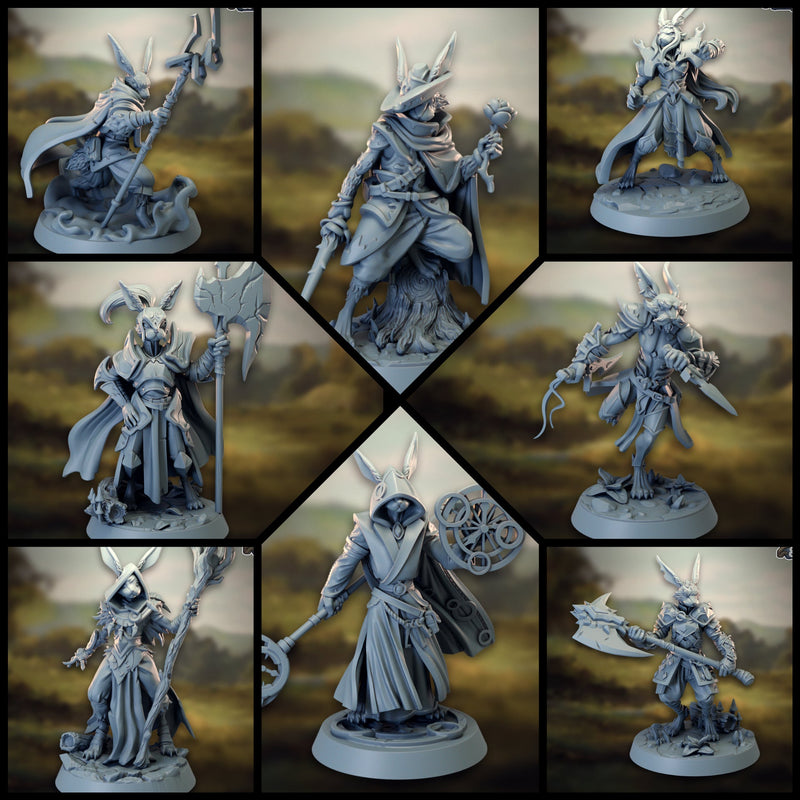 Rabbit Folk Miniatures | Warriors and Warrens | Tabletop RPG Miniature TabletopXtra