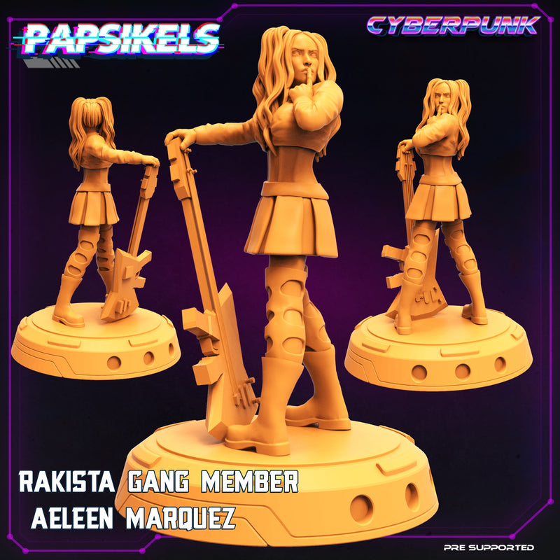 Rakista Gang Member Aeleen Marquez | Law Upholders | Sci-Fi Miniature | Papsikels TabletopXtra