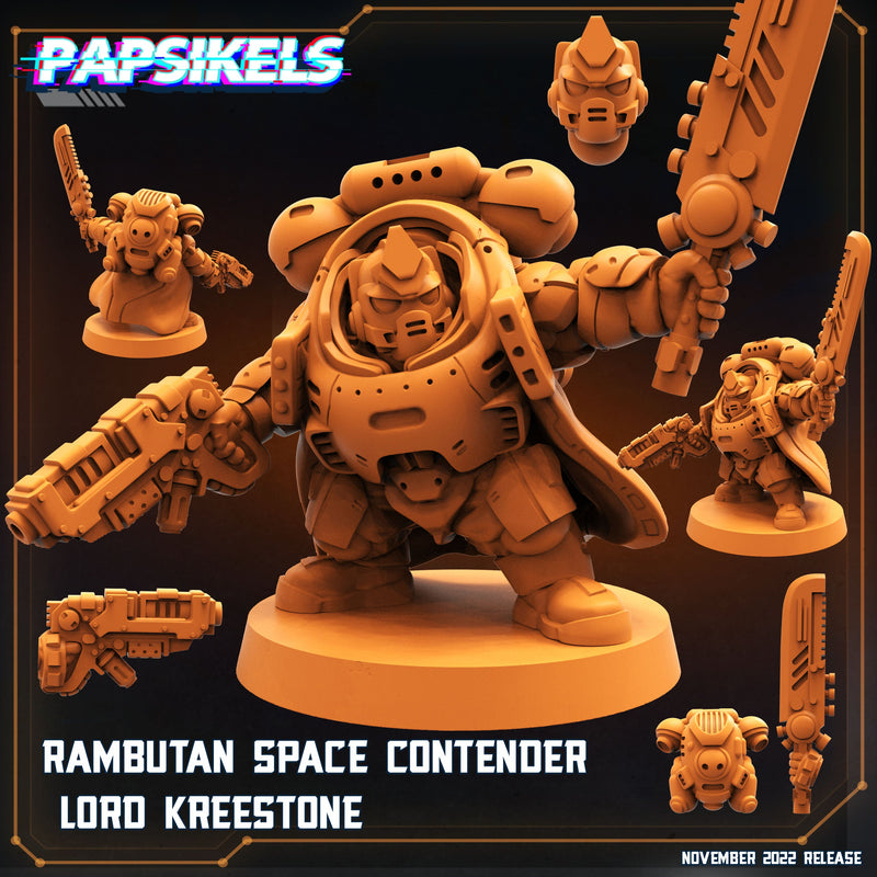 Rambutan Space Contender Lord Kreestone | Aliens Vs Skull Hunters II | Sci-Fi Miniature | Papsikels TabletopXtra