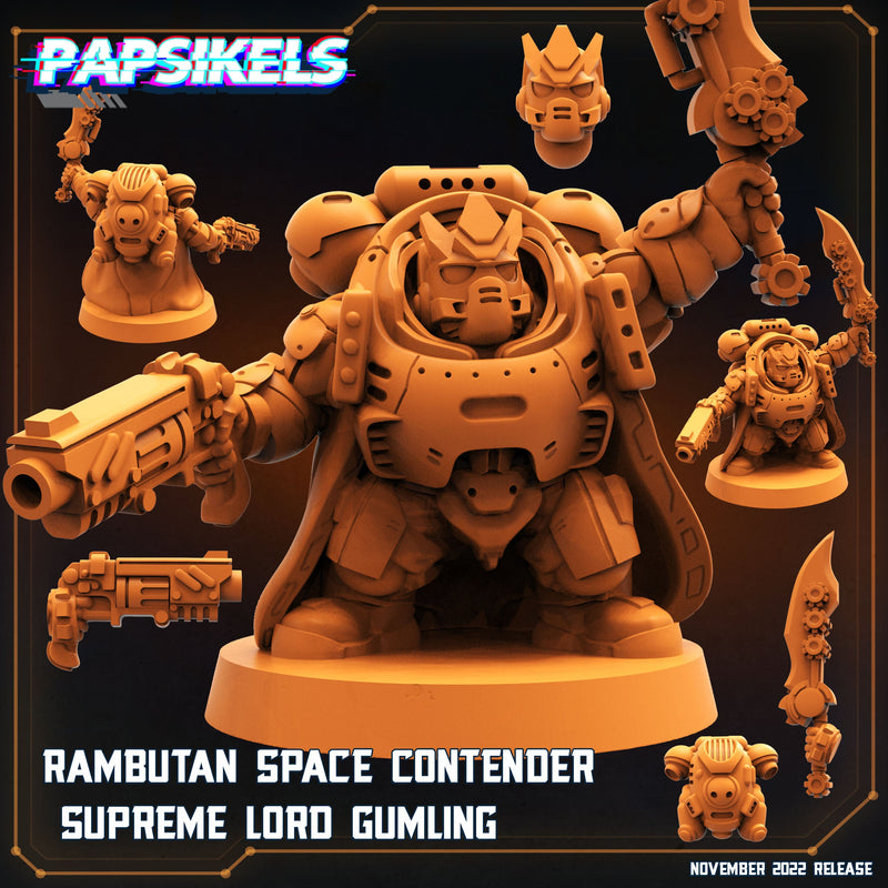 Rambutan Space Contender Miniatures | Aliens Vs Skull Hunters II | Sci-Fi Miniature | Papsikels TabletopXtra