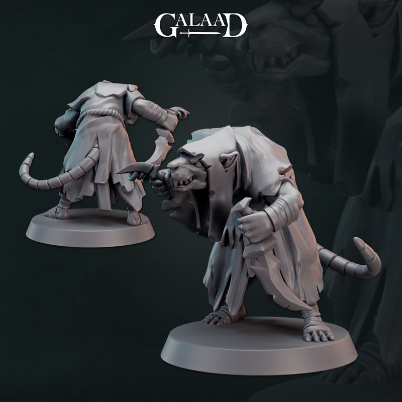 Ratfolk Gang Miniatures | Fantasy Miniature | Galaad Miniatures