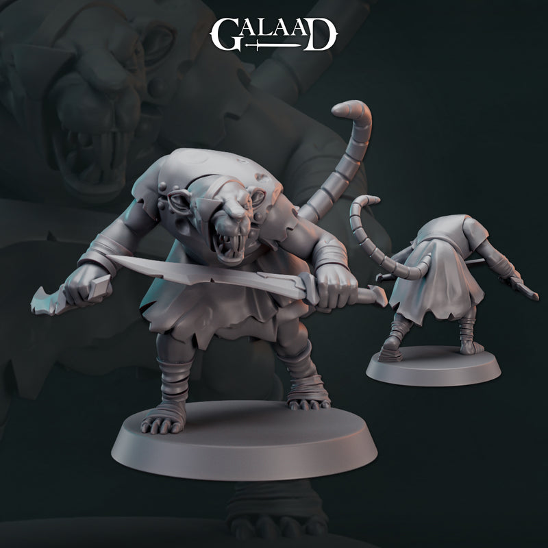 Ratfolk Gang Miniatures | Fantasy Miniature | Galaad Miniatures