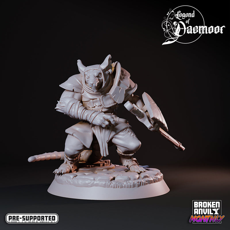 Ratfolk Adventurer Miniatures | Legend of Daemoor | Tabletop RPG Miniature TabletopXtra