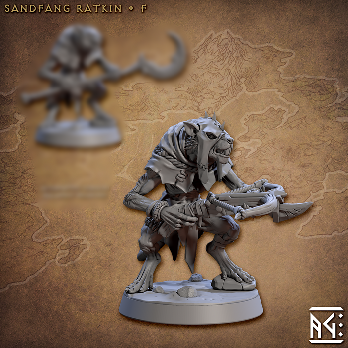 Ratkin F | Sandfang Ratkin | Fantasy D&D Miniature | Artisan Guild