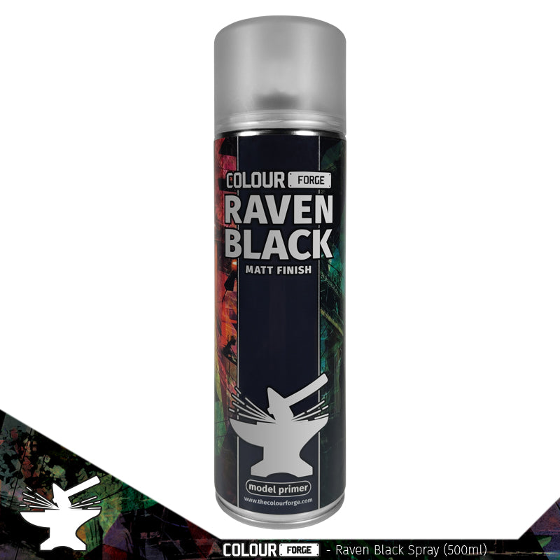 Raven Black | Colour Forge | Matt Spray Primer TabletopXtra