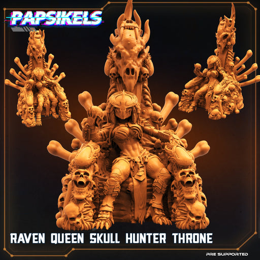Raven Queen In Throne | Skull Hunters IV Aethelari Awakening | Sci-Fi Miniature | Papsikels TabletopXtra