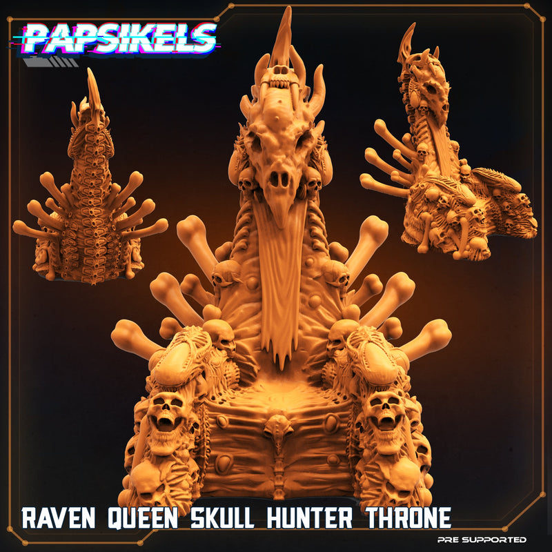 Raven Queen In Throne | Skull Hunters IV Aethelari Awakening | Sci-Fi Miniature | Papsikels