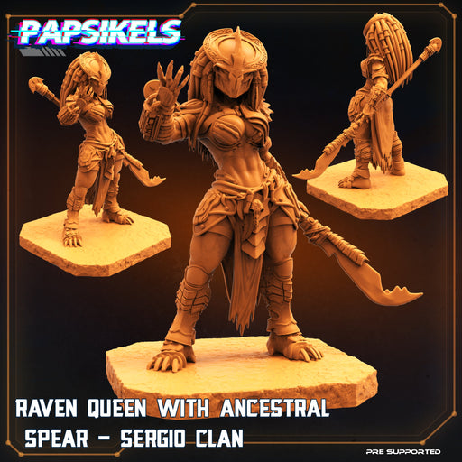 Raven Queen w/ Ancestral Spear | Skull Hunters IV Aethelari Awakening | Sci-Fi Miniature | Papsikels TabletopXtra