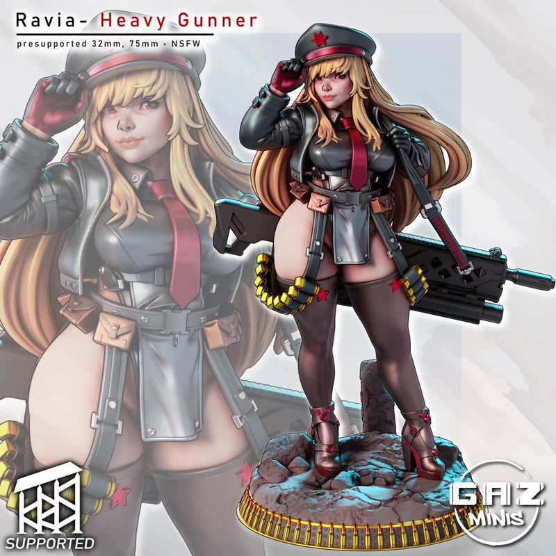 Heavy Gunner Ravia | Fantasy Pin-Up | Gaz Minis