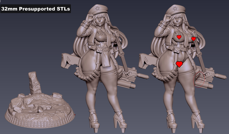 Heavy Gunner Ravia | Fantasy Pin-Up | Gaz Minis