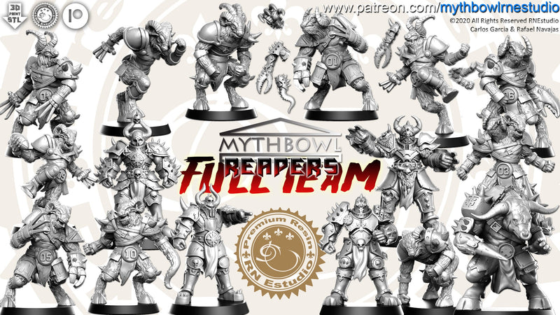 Reapers Miniatures (Full Team) | Mythbowl | Fantasy Miniature | RN Estudio TabletopXtra