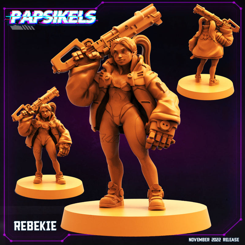 Rebekie | Cyberpunk | Sci-Fi Miniature | Papsikels TabletopXtra