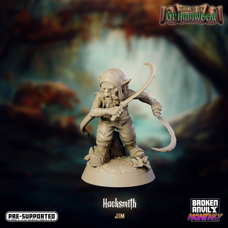 Redcap Hacksmith Jim | Tales of Grimmwood | Tabletop RPG Miniature TabletopXtra