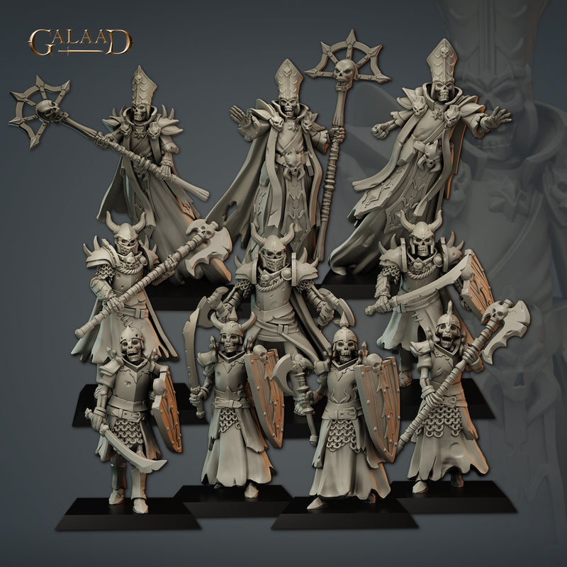 Skeletons Squad Miniatures | Fantasy Miniature | Galaad Miniatures
