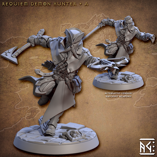 Requiem Demon Hunter A (Hat) | Requiem Demon Hunters | Fantasy D&D Miniature | Artisan Guild TabletopXtra