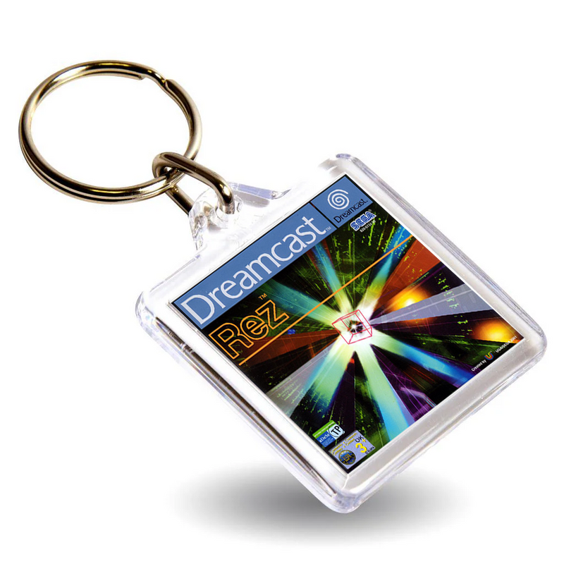 Retro Gaming Box Art Keyring - Gen VI DC Console Style