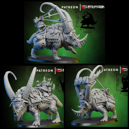 Rhino Rider Minatures | Ogres | Fantasy Miniature | Ghamak TabletopXtra