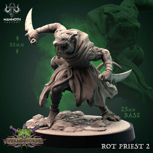 Rot Priest 2 | Verminhorde | Fantasy Tabletop Miniature | Mammoth Factory TabletopXtra