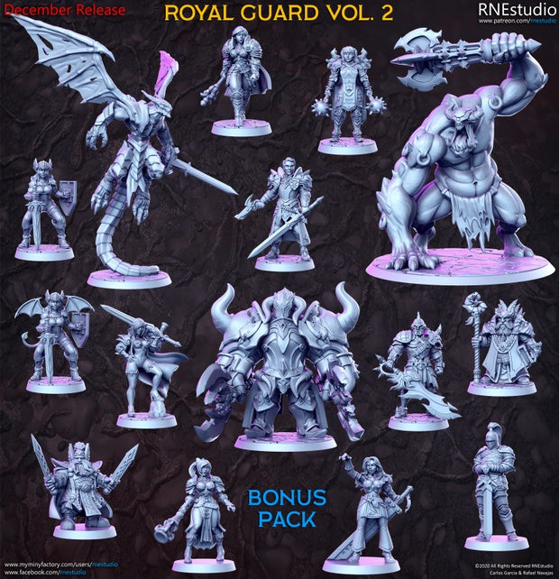 Royal Guard Vol 2 Miniatures (Full Set) | Fantasy Miniature | RN Estudio TabletopXtra