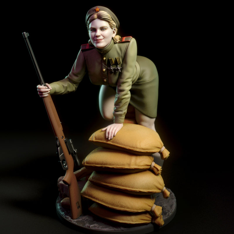 Roza | Pin-Up Statue Fan Art Miniature Unpainted | Torrida Minis