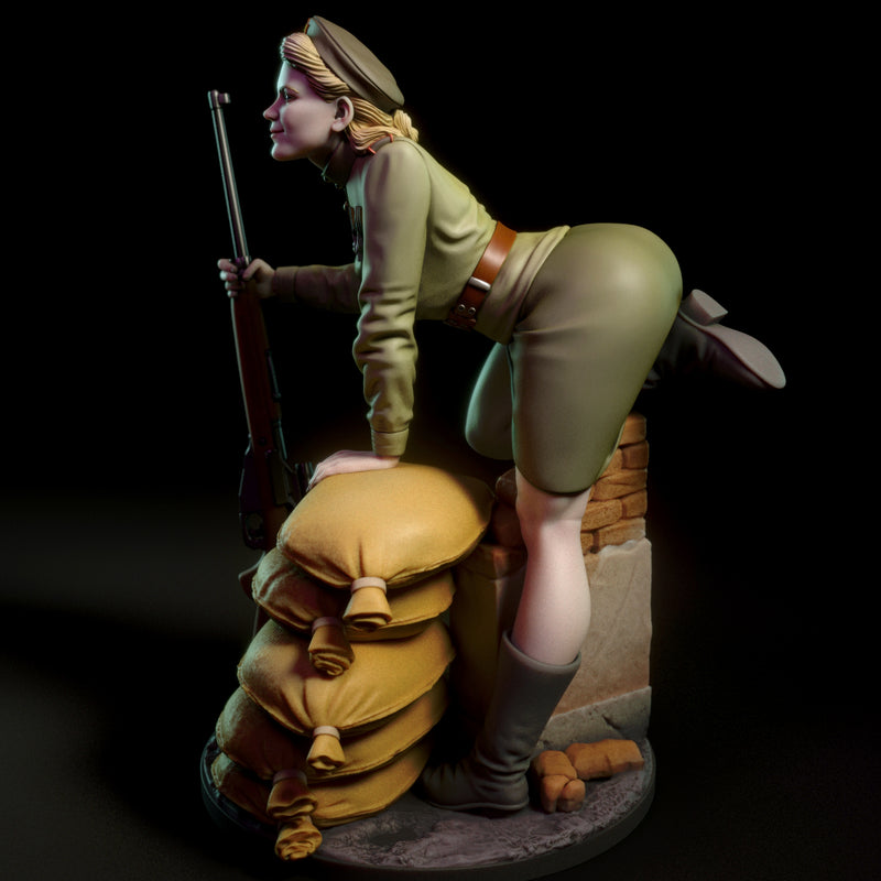 Roza | Pin-Up Statue Fan Art Miniature Unpainted | Torrida Minis