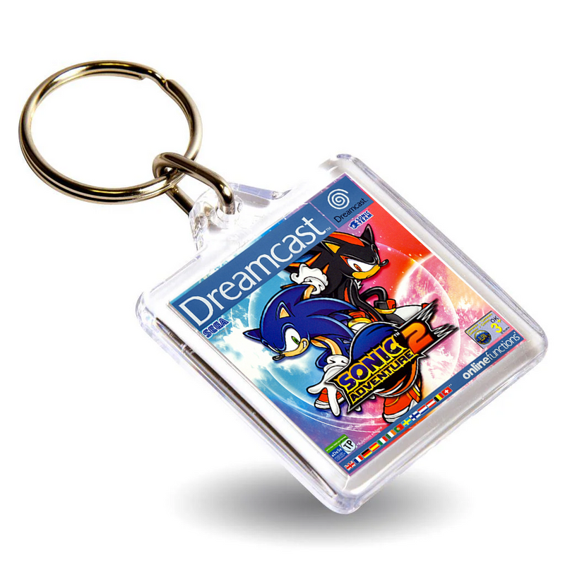 Retro Gaming Box Art Keyring - Gen VI DC Console Style