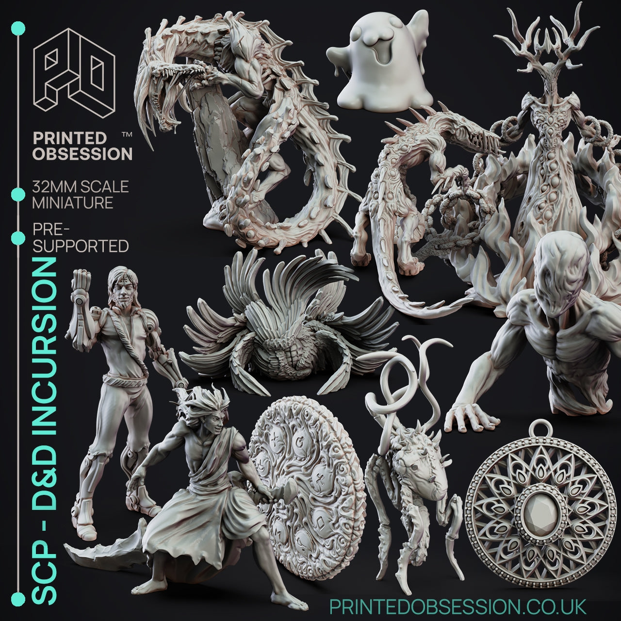 SCP - D&D Incursion Miniatures (Full Set) | Fantasy Miniature | Printed Obsession TabletopXtra