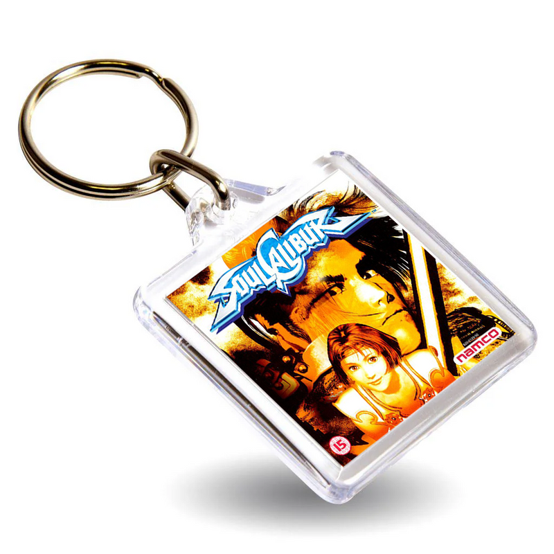 Retro Gaming Box Art Keyring - Gen VI DC Console Style