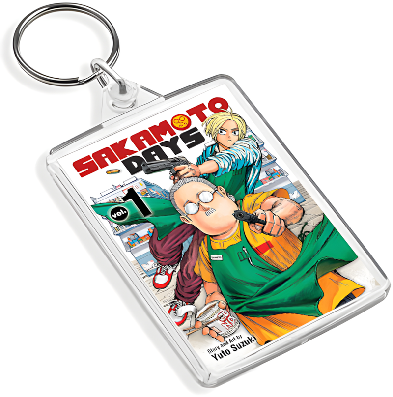 Manga Cover Art Keyring - Dual Sided English / Japanese