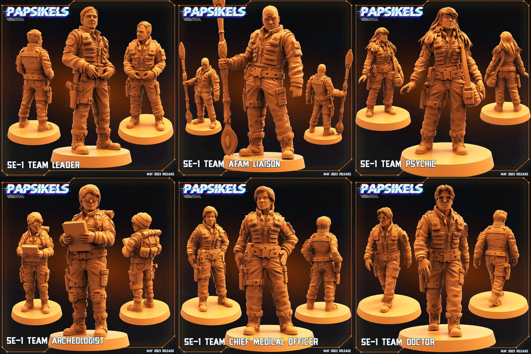 SE-1 Team Miniatures | Star Entrance Into The Multi World | Sci-Fi Miniature | Papsikels TabletopXtra