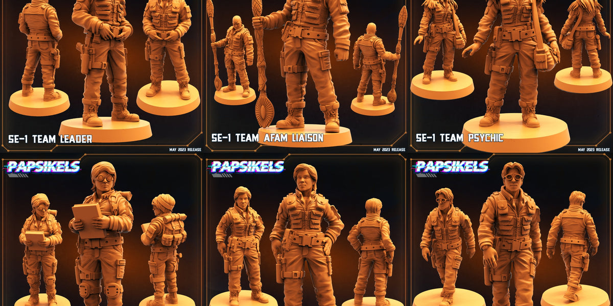 SE-1 Team Miniatures | Star Entrance Into The Multi World | Sci-Fi Min ...
