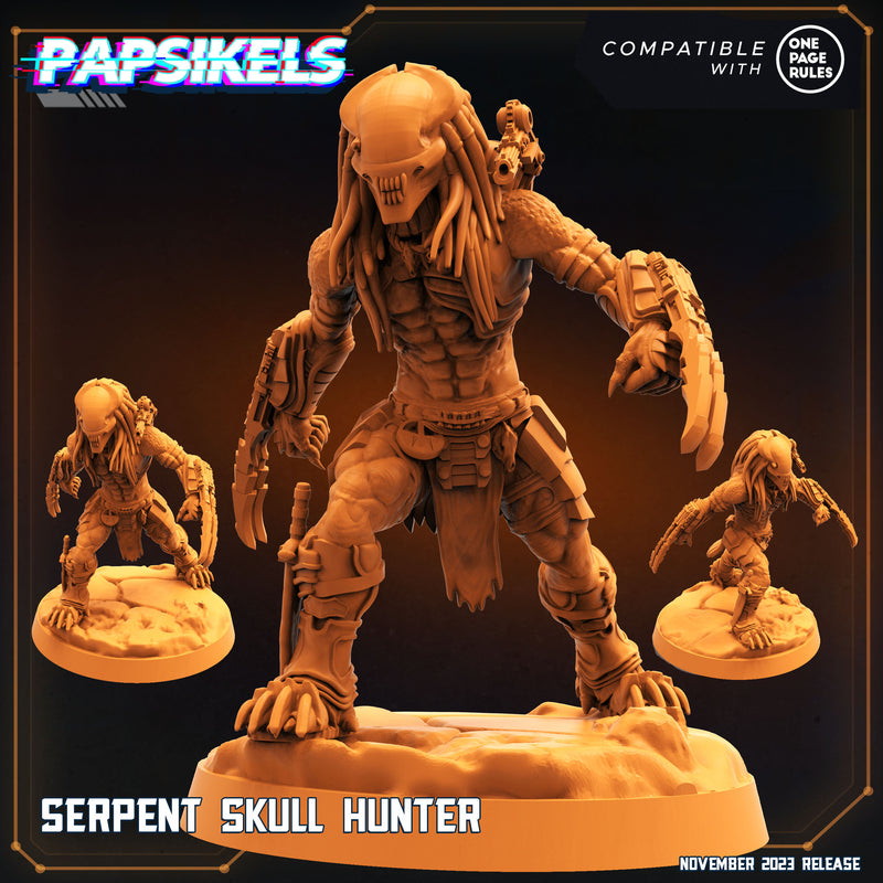 Serpent Skull Hunter | Skull Hunters 2 | Sci-Fi Miniature | Papsikels